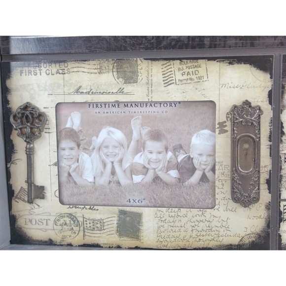 Love Frame and Wall Clock  11H x 17W x‎ 1 1/2D  Aged Black/Brown - Picture 3 of 6